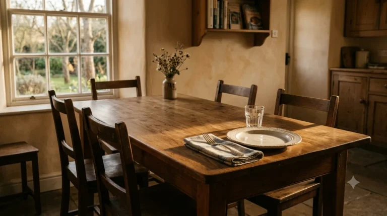 Mesa posta para uma pessoa só numa cozinha ao entardecer — solidão segundo a Bíblia